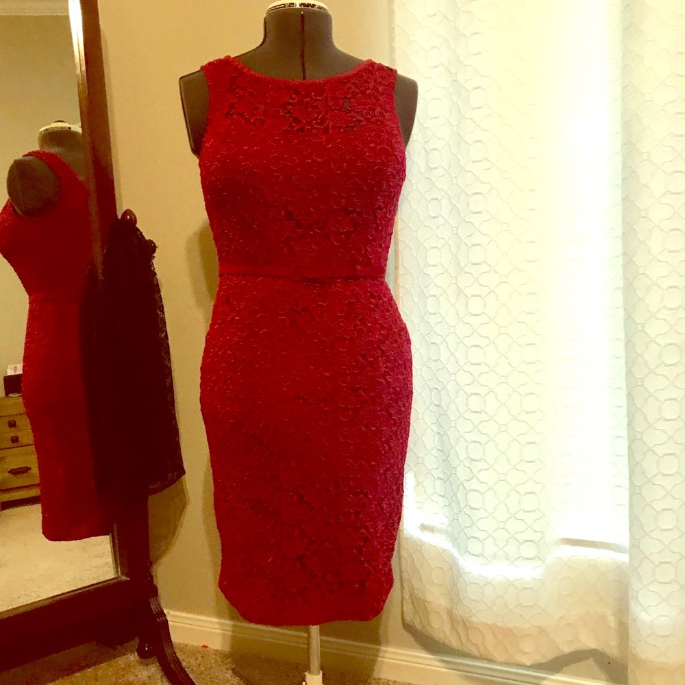 WHBM Red Lace Dress